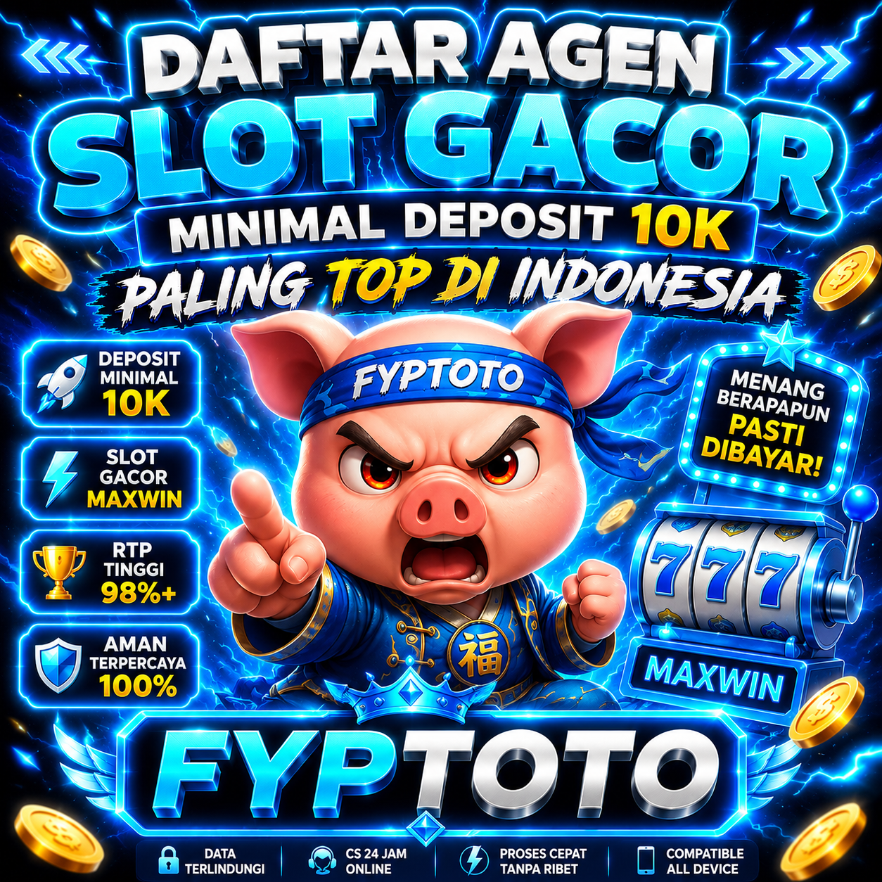 FYPTOTO: Daftar Agen Slot Gacor Minimal Deposit 10K Paling Top Di Indonesia